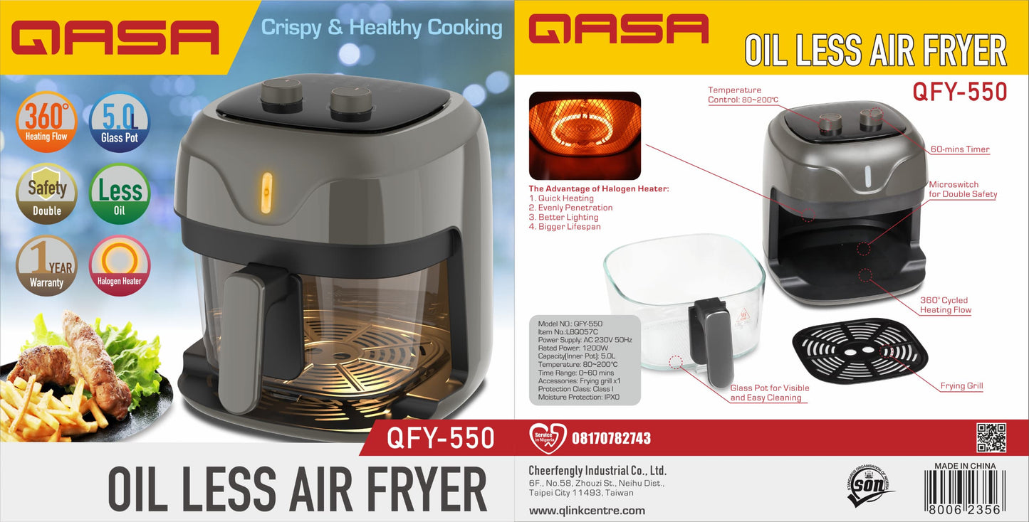 QASA oil less air fryer QFY-550