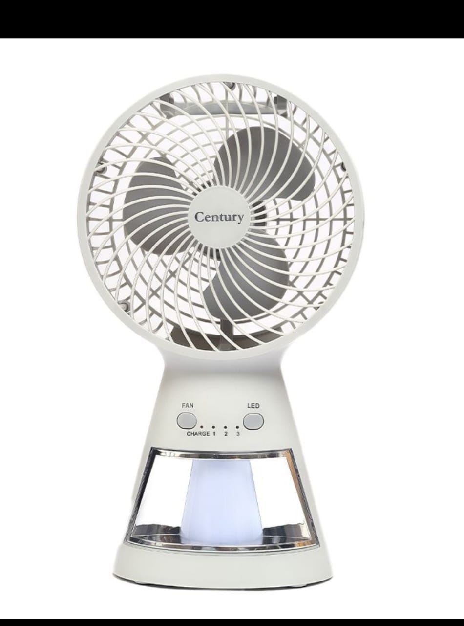 Century rechargeable fan 8" with LEDLIGHT FRCT-20-A