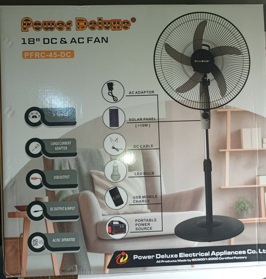 Power Deluxe 18" DC&AC fan Pfrc-45-dc