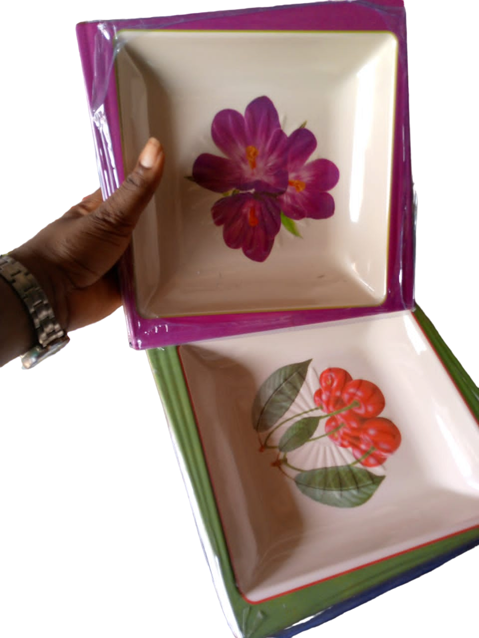 Unbreakable plate flower design