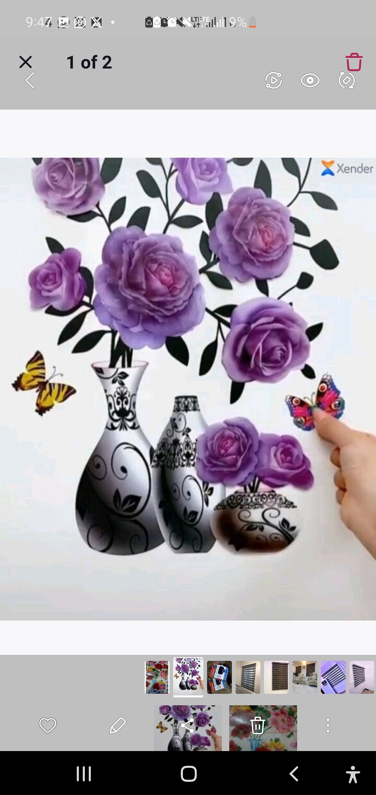 Flower wall stickers