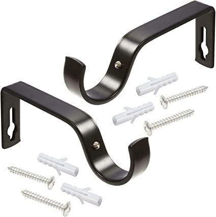 Curtain pole holder / hanger