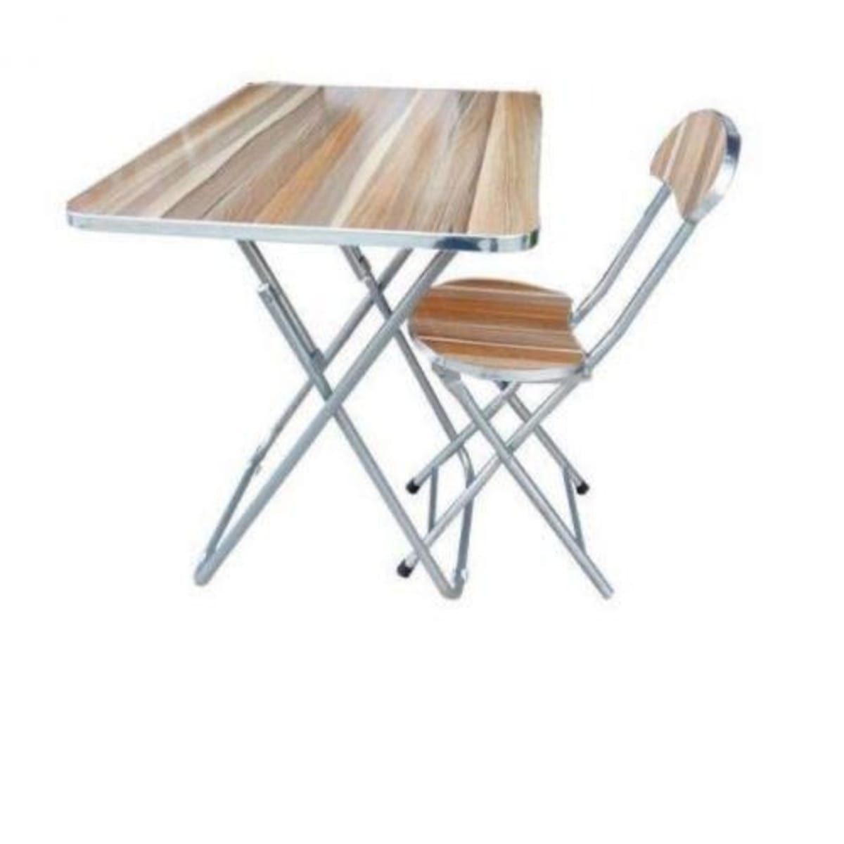 Wooden adjustable table and chair
