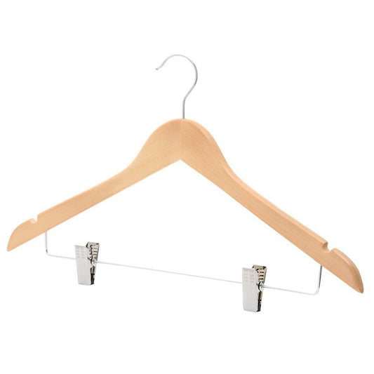 Clip wooden hanger for 1pieces