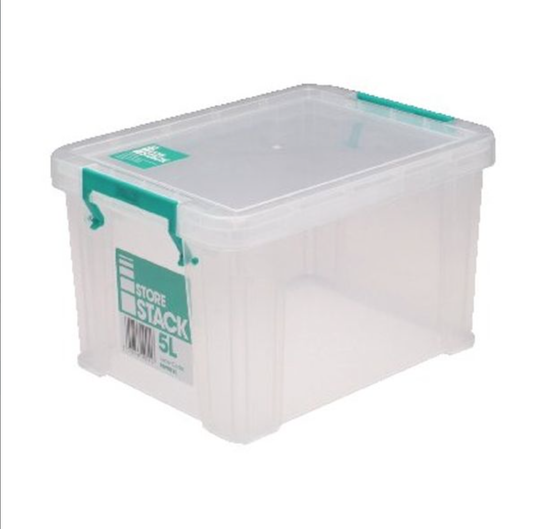 Plastic transparent storage container 5litres
