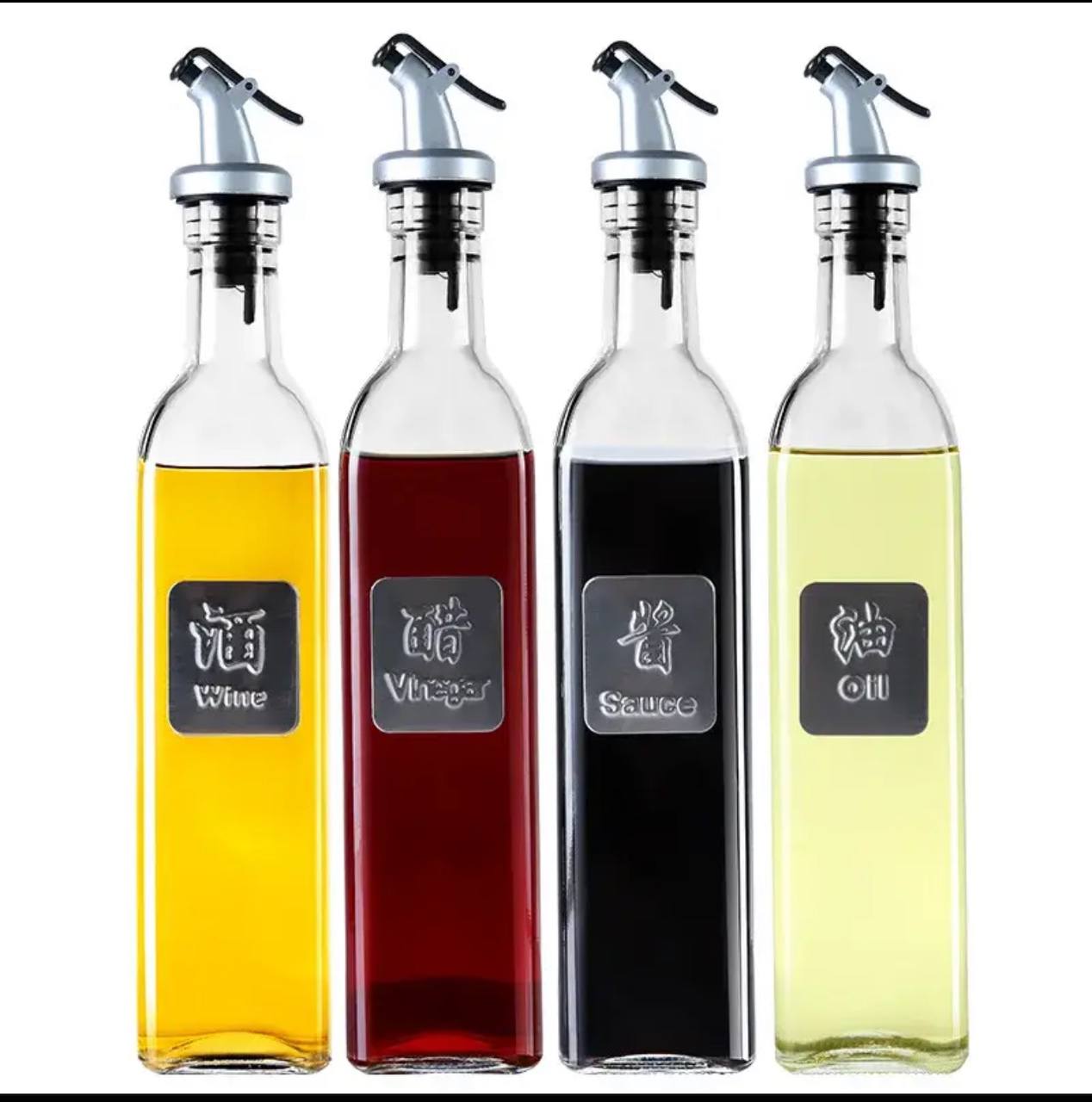 Seasoning multi-functional glass oil single bottle