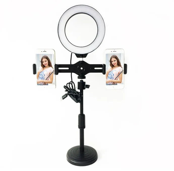 6inches ringlight with double pole holder