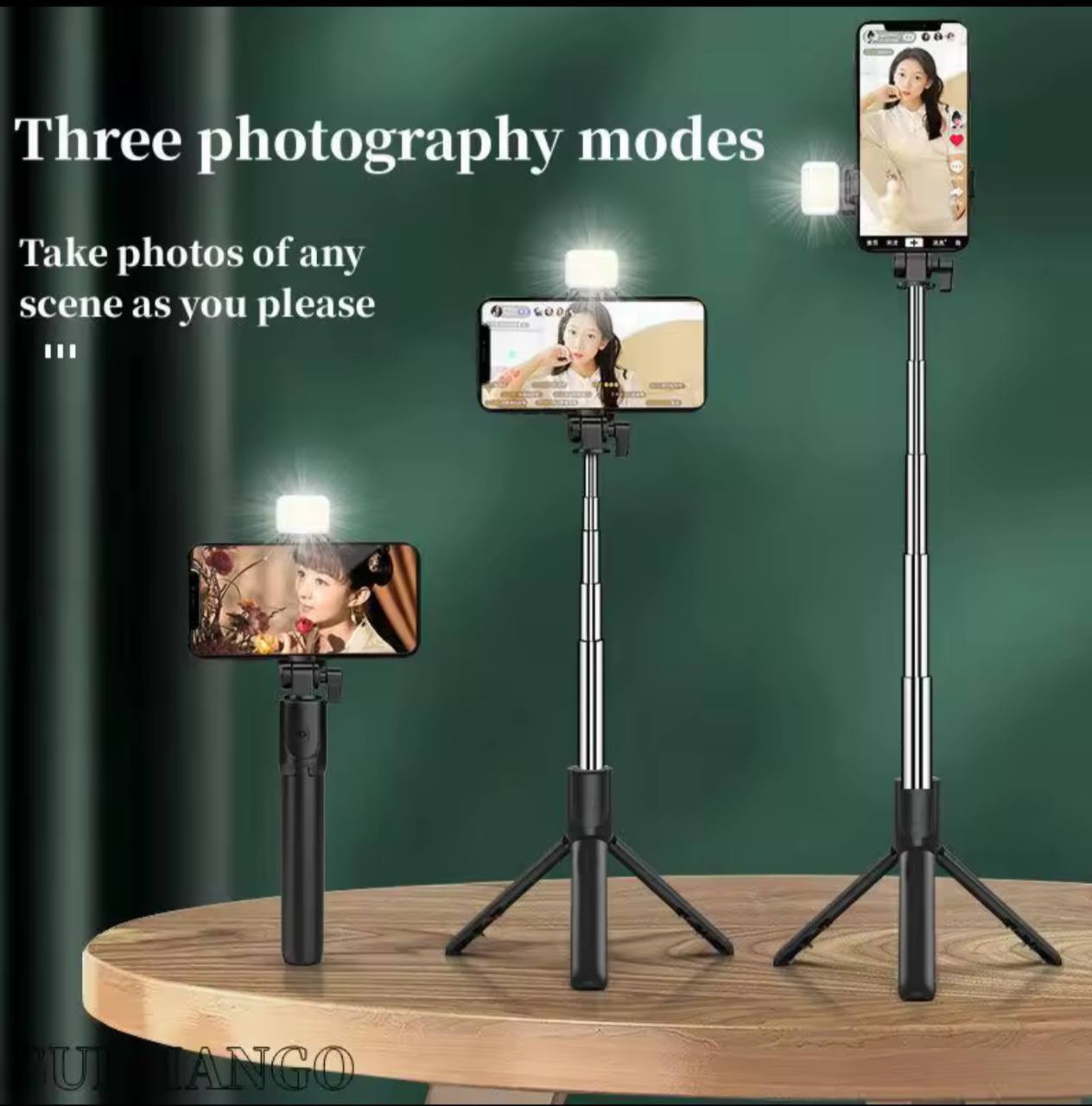 Selfie Stick Tripod Extendable Wireless Bluetooth Remote