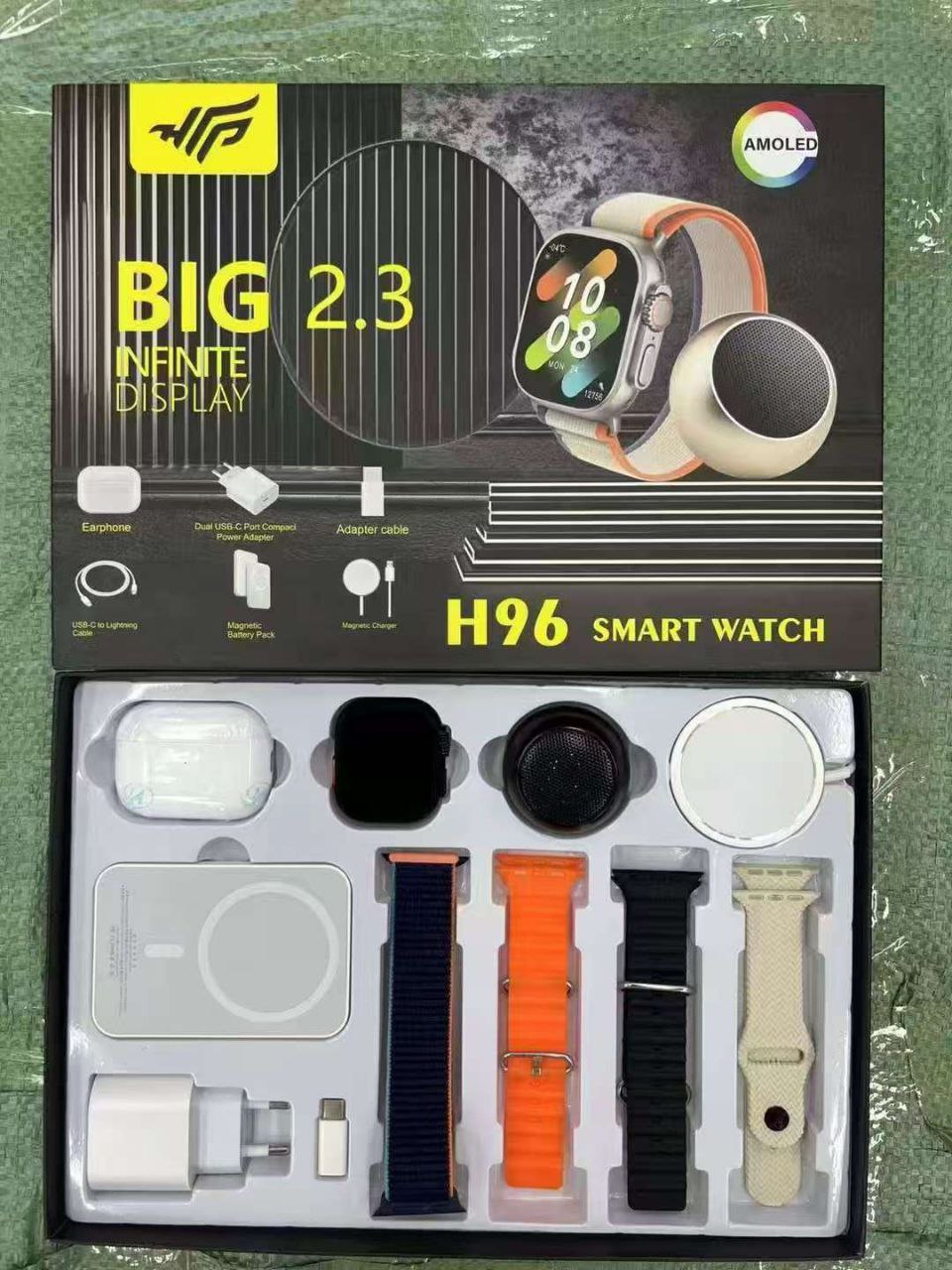 H96 smart watch big 2.3 infinite display