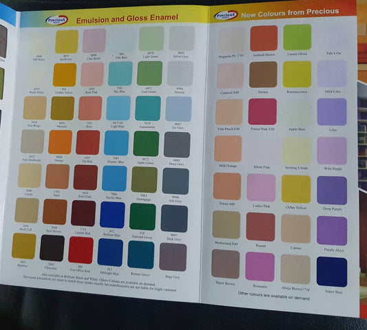Precious Paint colour chart