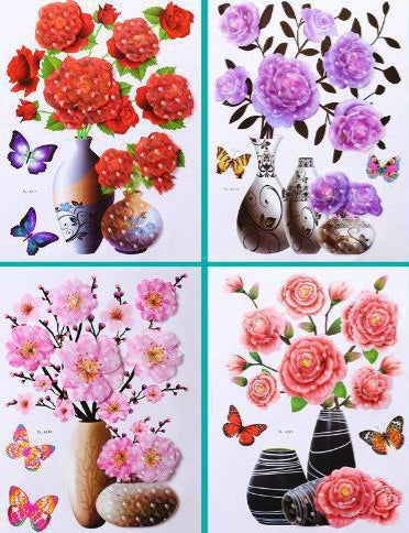 Flower wall stickers