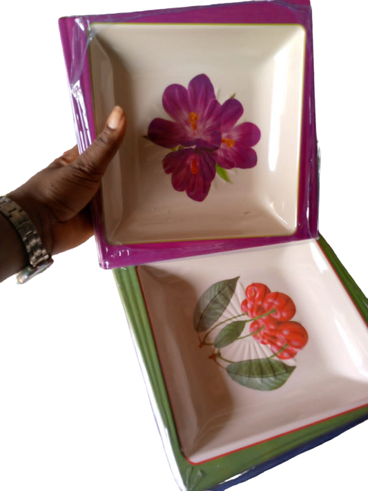Unbreakable plate flower design