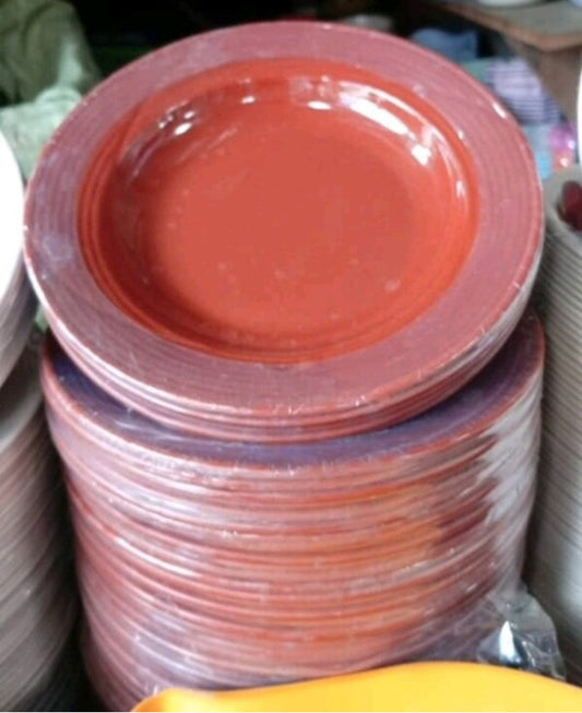 Unbreakable plate brown Flat
