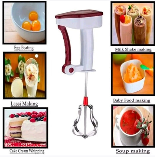 Manual rotating hand blender
