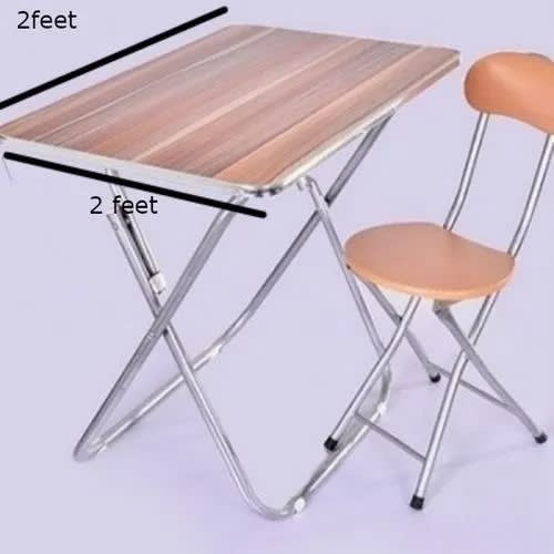 Wooden adjustable table and chair