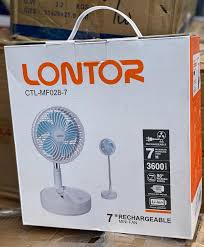 Lontor rechargeable fan CTL-MF028-7