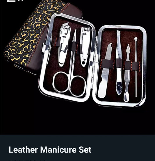 Manicure set leather