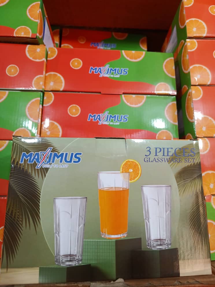 Maximus glass cup long by3