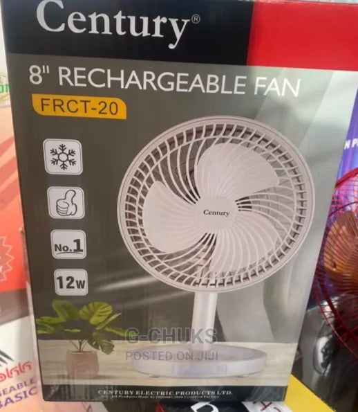 Century rechargeable fan 8" FRCT-20