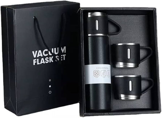 Vacuum flask set with 3cups