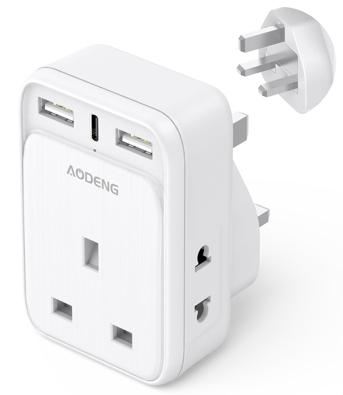 Multi socket adaptor with type c and 2usb port