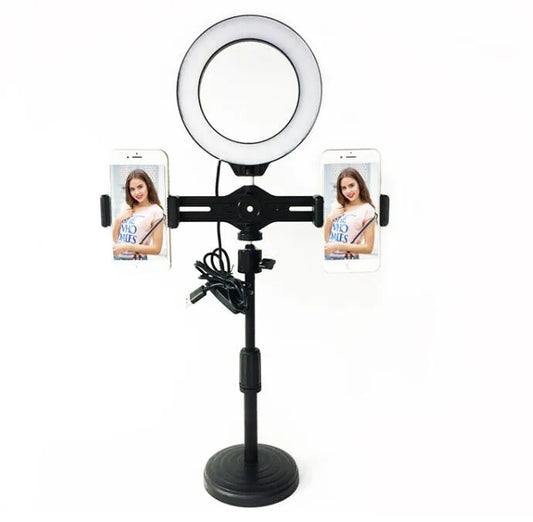 6inches ringlight with double pole holder