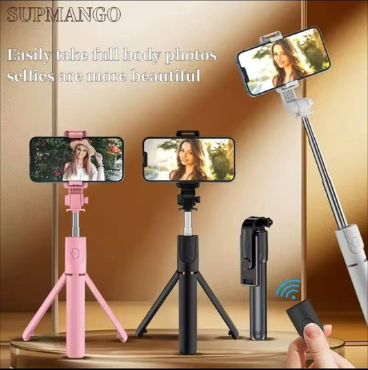Selfie Stick Tripod Extendable Wireless Bluetooth Remote