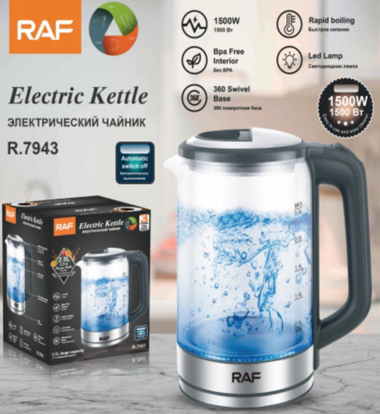 RAF transparent electric kettle 2.5lit