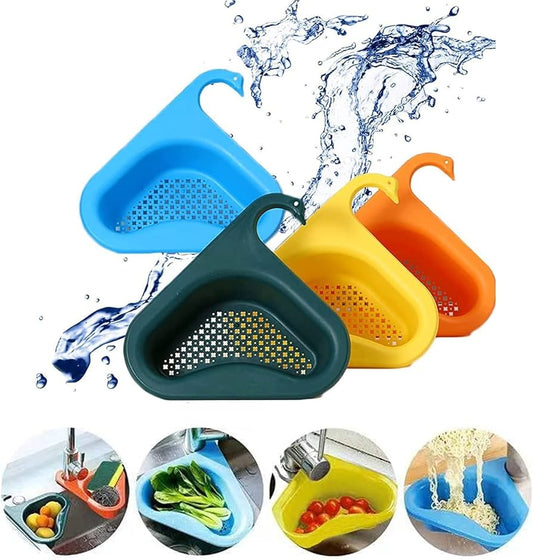 Hanging drain basket for kitchen sink